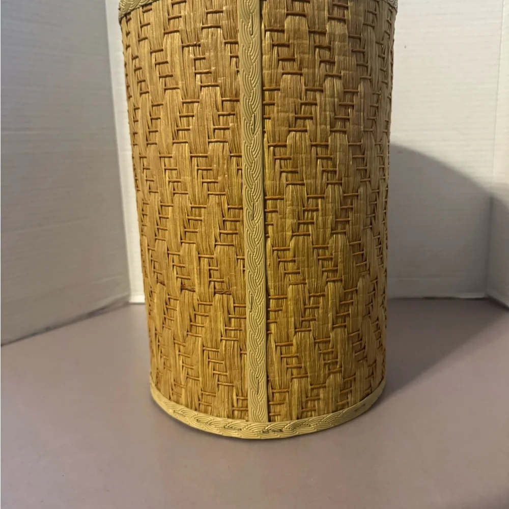 Woven Rattan Waste Basket